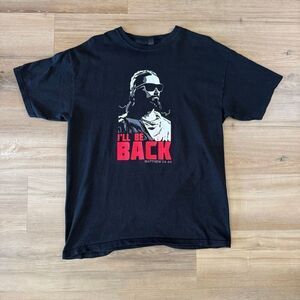 Jesus I’ll Be Back Black Shirt Size Large Matthew 24:44 M&O Tag King Of Kings